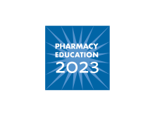 Pharmacy Education 2023 starburst logo.